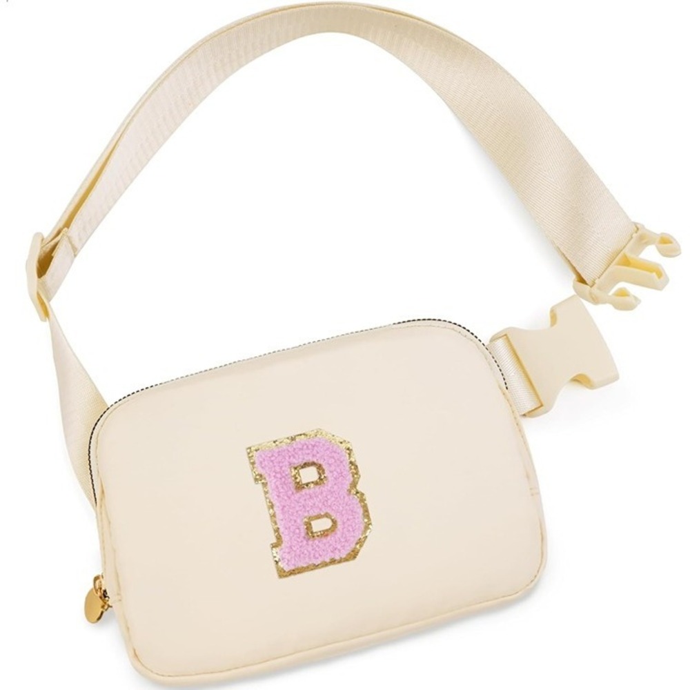 Uygafly Belt Bag Fanny‎ Pack Crossbody Bag / Purse  New Khaki Letter B